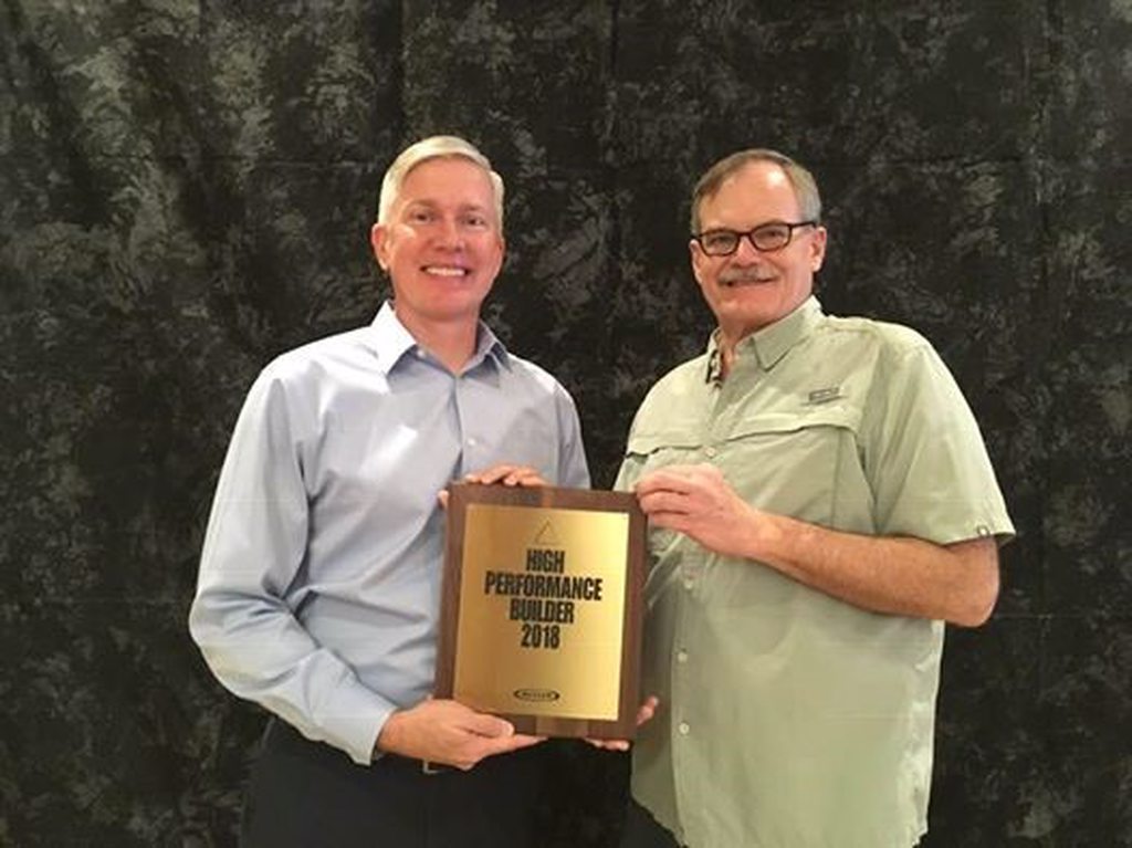Art Hance receiving High Performance Builder Award Art Hance receiving High Performance Builder Award